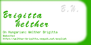 brigitta welther business card